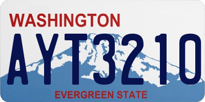 WA license plate AYT3210