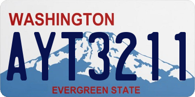 WA license plate AYT3211