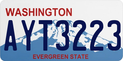 WA license plate AYT3223