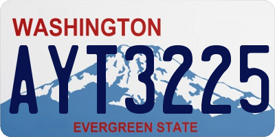 WA license plate AYT3225
