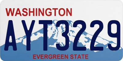 WA license plate AYT3229