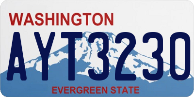 WA license plate AYT3230