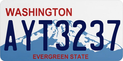 WA license plate AYT3237