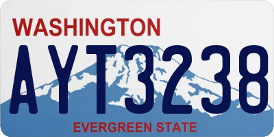 WA license plate AYT3238