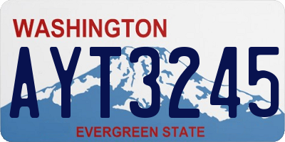 WA license plate AYT3245