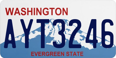 WA license plate AYT3246