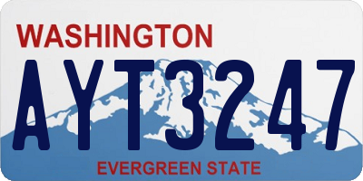 WA license plate AYT3247
