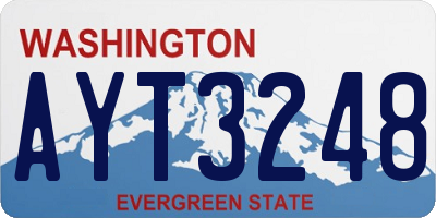 WA license plate AYT3248