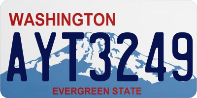 WA license plate AYT3249