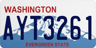 WA license plate AYT3261