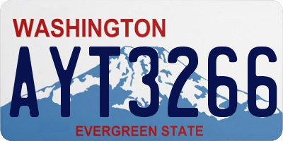 WA license plate AYT3266