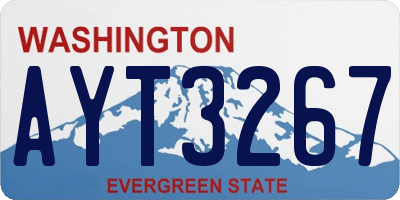 WA license plate AYT3267