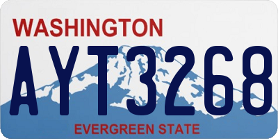 WA license plate AYT3268