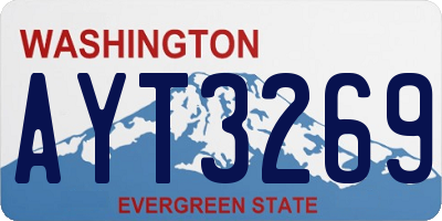 WA license plate AYT3269