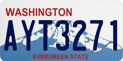 WA license plate AYT3271