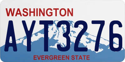 WA license plate AYT3276