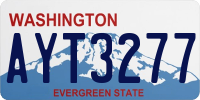 WA license plate AYT3277