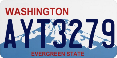 WA license plate AYT3279