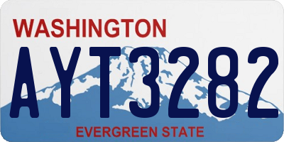 WA license plate AYT3282