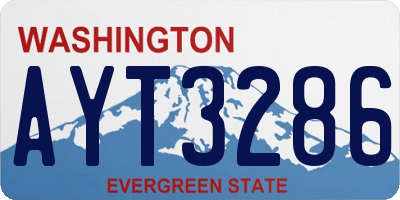 WA license plate AYT3286