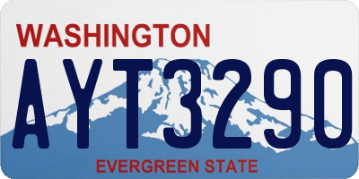 WA license plate AYT3290