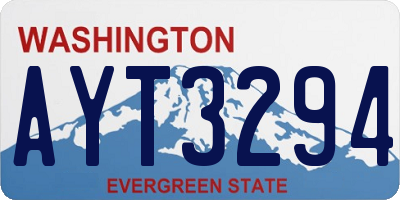 WA license plate AYT3294
