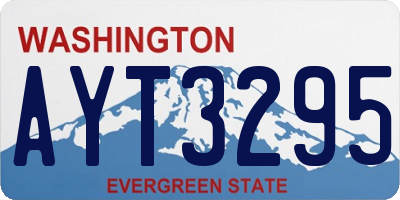 WA license plate AYT3295