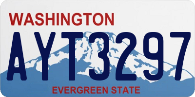 WA license plate AYT3297