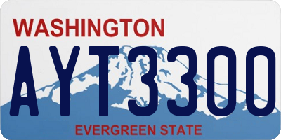 WA license plate AYT3300