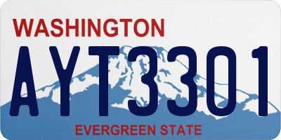 WA license plate AYT3301