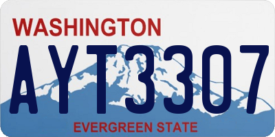 WA license plate AYT3307
