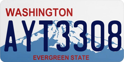 WA license plate AYT3308