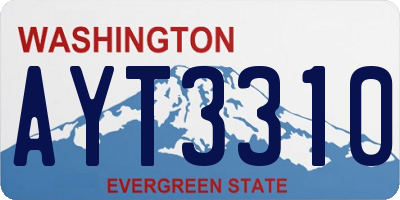 WA license plate AYT3310