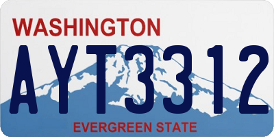 WA license plate AYT3312