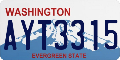 WA license plate AYT3315