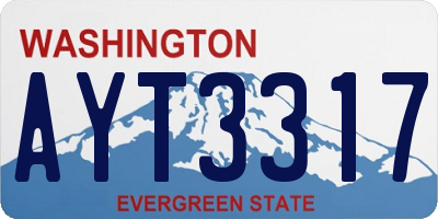 WA license plate AYT3317