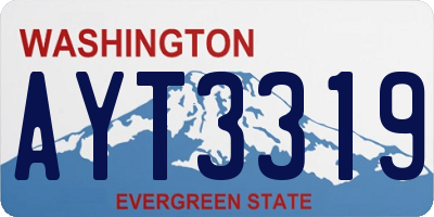 WA license plate AYT3319