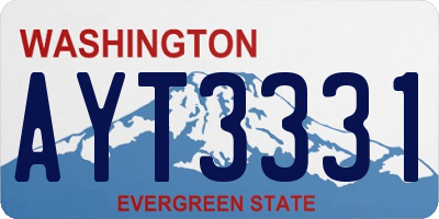 WA license plate AYT3331