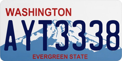 WA license plate AYT3338