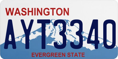 WA license plate AYT3340