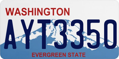 WA license plate AYT3350