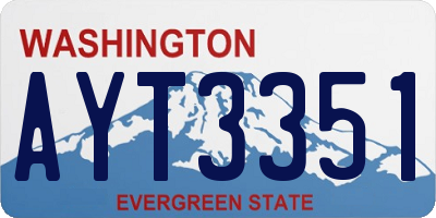 WA license plate AYT3351