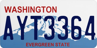 WA license plate AYT3364
