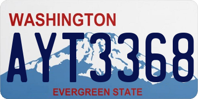 WA license plate AYT3368