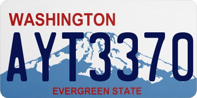 WA license plate AYT3370