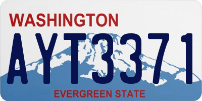 WA license plate AYT3371