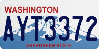WA license plate AYT3372