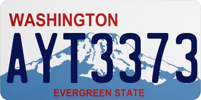 WA license plate AYT3373
