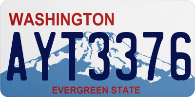 WA license plate AYT3376