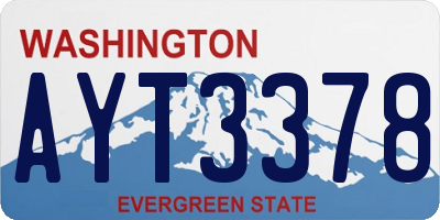 WA license plate AYT3378